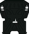 Защита  картера и кпп  для Porsche Macan 2013-   V-all , ALFeco, сталь 2мм, арт. ALF5004st