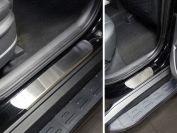 Накладки на пороги (лист шлифованный) 4 шт для автомобиля Hyundai Tucson 2018-
