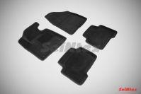 Ковры салонные 3D черные для Hyundai Santa Fe III 2012-, Seintex 83624
