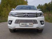 Решетка радиатора 16 мм для автомобиля Toyota Hilux 2015-, TCC Тюнинг TOYHILUX15-06