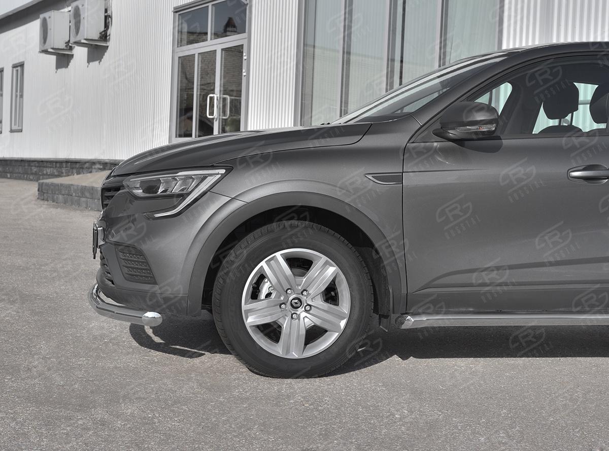 Защита переднего бампера d57 секции для автомобиля Renault Arkana арт. RARZ-003310, Slitkoff