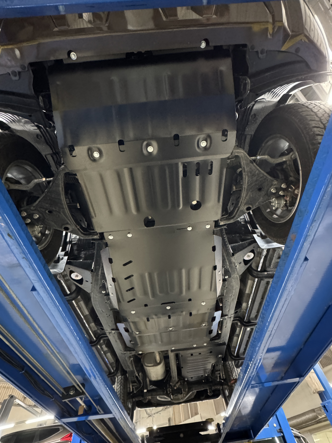 Mitsubishi L200 6G 2023- V-2,4D AT GLS защита радиатора, редуктора переднего моста, АКПП и РК (5 частей), ALFeco, сталь, 2 мм, арт. ALF1458st