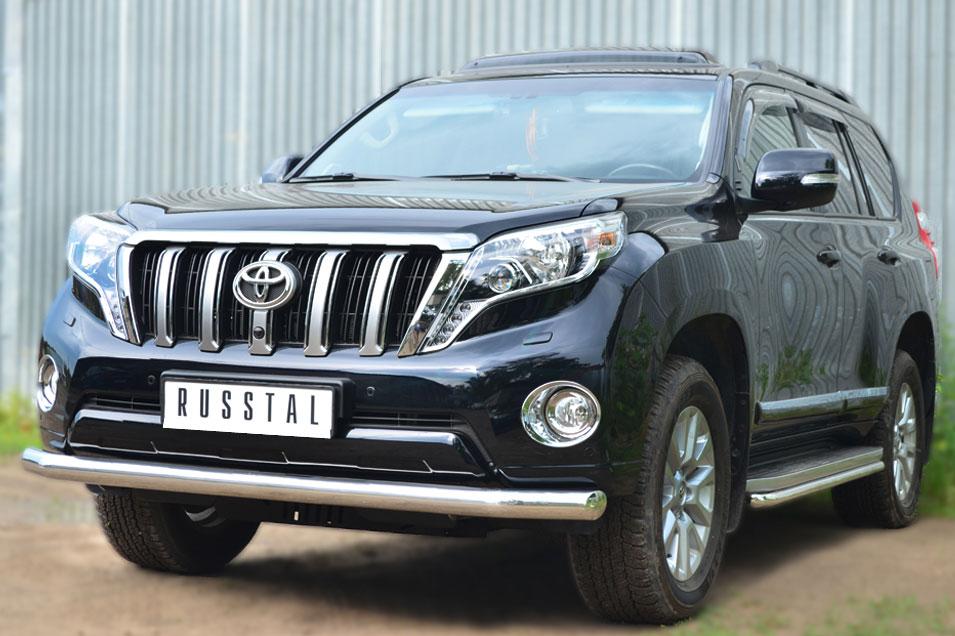 Защита переднего бампера d76 для Toyota LC Prado 150 2014, Slitkoff LCPZ-001714