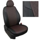 Чехлы для Peugeot Partner Tepee / Citroen Berlingo II (40/60) (5 мест) с 08г., Ромб, (Черный + Шоколад), Autopilot арт. pe-pr-t5m-chesho-r