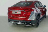 Защита задняя (уголки) 42,4 мм для автомобиля Geely Tugella 2020- TCC Тюнинг арт. GEELTUG20-30