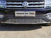 Решетка радиатора нижняя (с парктроником) 12 мм для автомобиля Volkswagen Teramont 2018-, TCC Тюнинг VWTER18-21