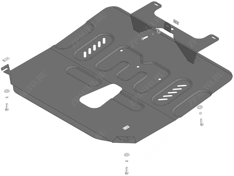 Защита стальная Мотодор (Двигатель, Коробка переключения передач), 2 мм,  BAIC X7  2020- арт. 78505