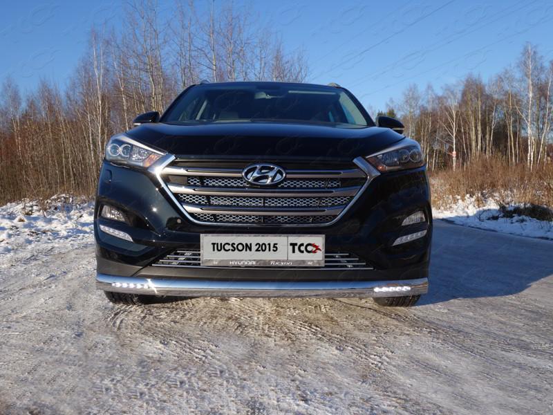 Решетка радиатора 12 мм для автомобиля Hyundai Tucson 2015-2018, TCC Тюнинг HYUNTUC15-35