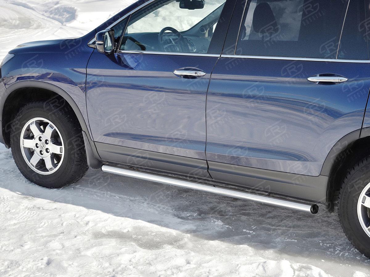 Пороги труба d57 вариант 2 на Honda Pilot III 2015, Slitkoff HPT-0029222