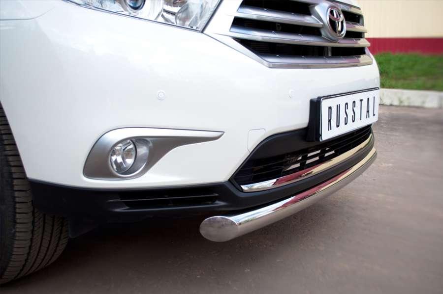 Защита переднего бампера d76 для Toyota Highlander 2010, Slitkoff THZ-000738
