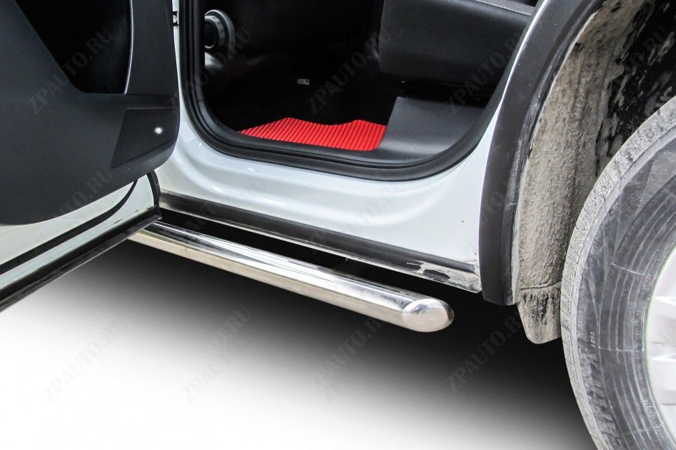 Защита порогов D57 труба Skoda Kodiaq (2016-2021) , Slitkoff, арт. SKKOD-004