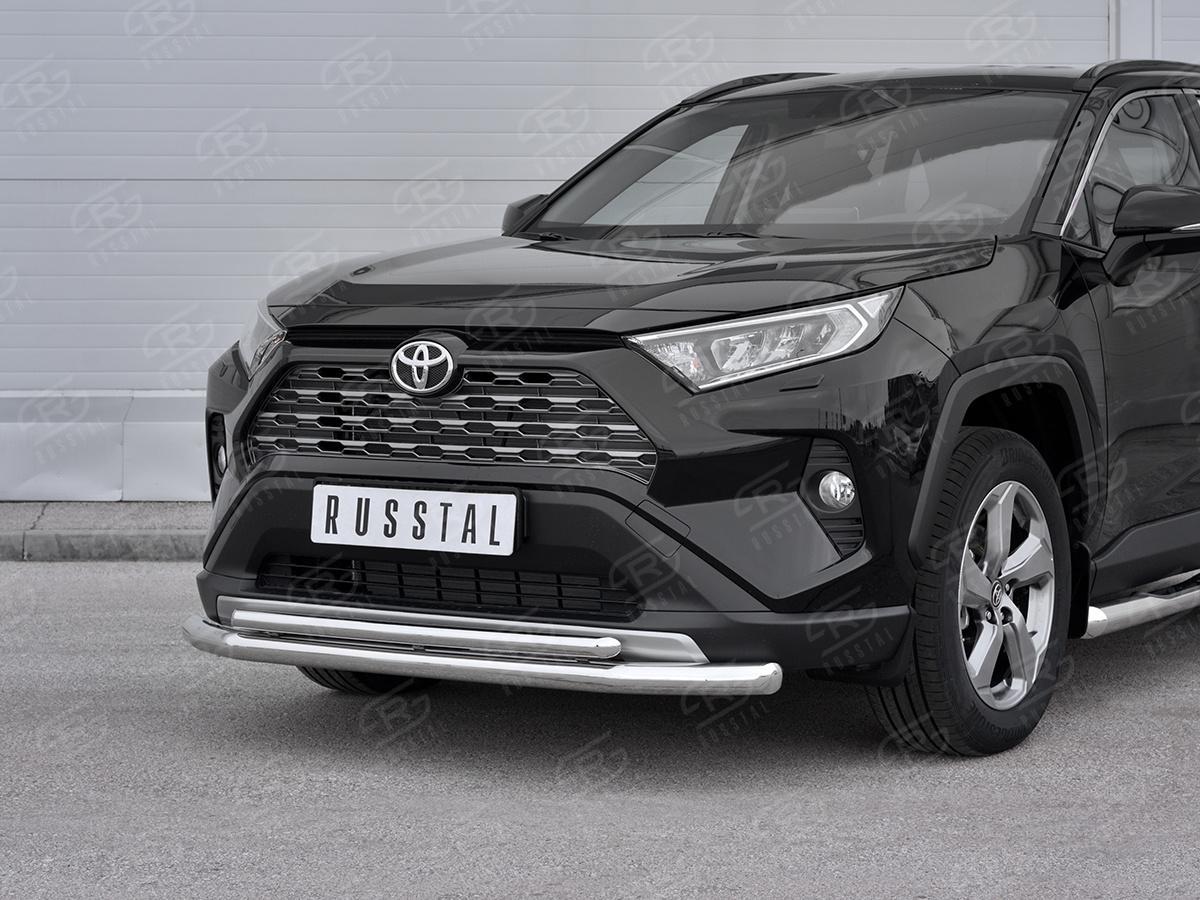 TOYOTA RAV4 2019- Защита переднего бампера d57 секции-d42 дуга TR4Z-003362, Slitkoff
