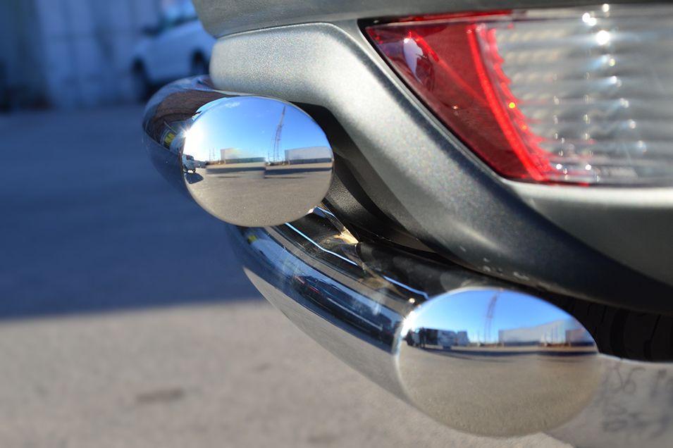 Защита заднего бампера d57/57 для Mitsubishi Pajero Sport 2013, Slitkoff MPSZ-001583