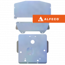 Защита  картера (3 части)  BMW 3-й серии Е46 1998-2001 V-1,6; 1,8; 2,0; 2,3 , ALFeco, алюминий 4мм, арт. ALF3402al