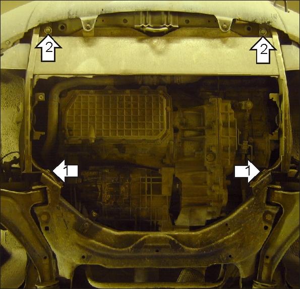 Защита стальная Мотодор (Двигатель, Коробка переключения передач), 2 мм, Сталь для Land Rover Freelander I 1998-2006 арт. 03201