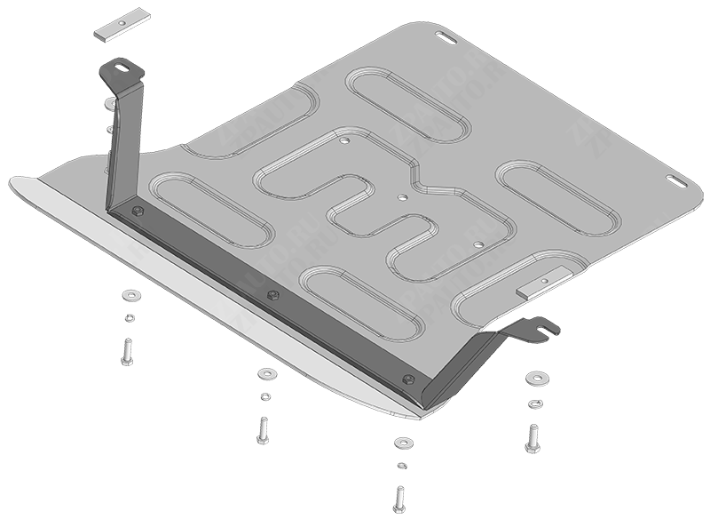 Защита алюминиевая Мотодор (Задний электромотор), 4 мм,  Voyah Free  2023- арт. 348605