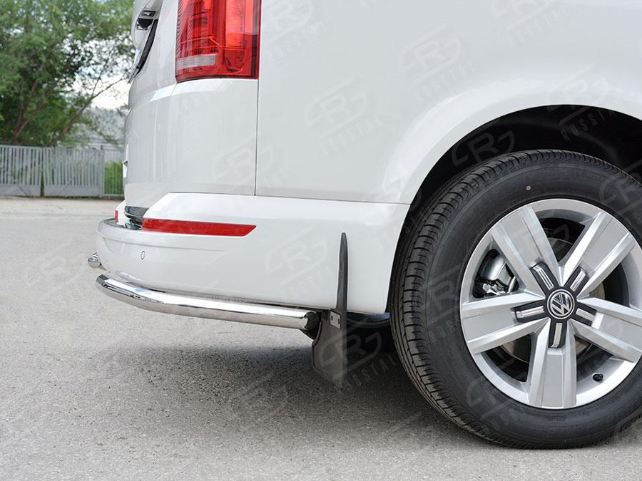 Защита заднего бампера уголки d42 Volkswagen Transporter T6 2015 Caravelle/Multivan, Slitkoff VTCZ-002340