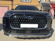 Защита переднего бампера двойная с перемычками для автомобиля Chery Tiggo 9 2024 арт. CHTG.9.24.75