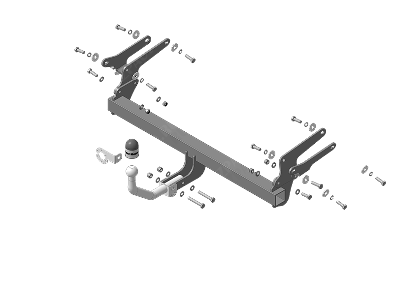 Фаркоп Toyota RAV 4 2019-, тип шара A , Motodor, арт.92526-A