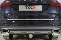Накладка на заднюю дверь (лист шлифованный) для автомобиля Chery Tiggo 8 pro 2021 TCC Тюнинг арт. CHERTIG8P21-03