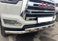 Защита переднего бампера двойная с перемычками для автомобиля JAC  T8 Pro 2020 арт. JAC.T8P.20.75
