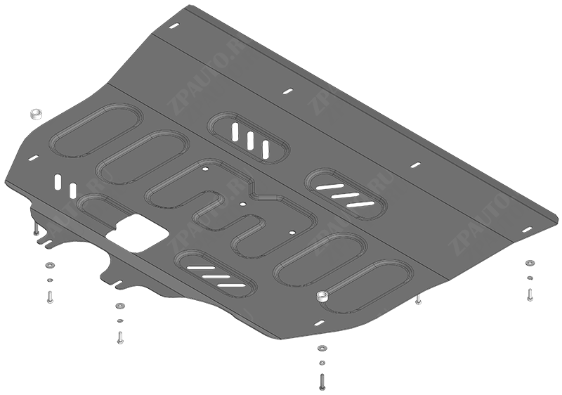 Защита стальная Мотодор (Двигатель; Передний электромотор), 2 мм,  Gac S9  2025-2026 арт. 77811