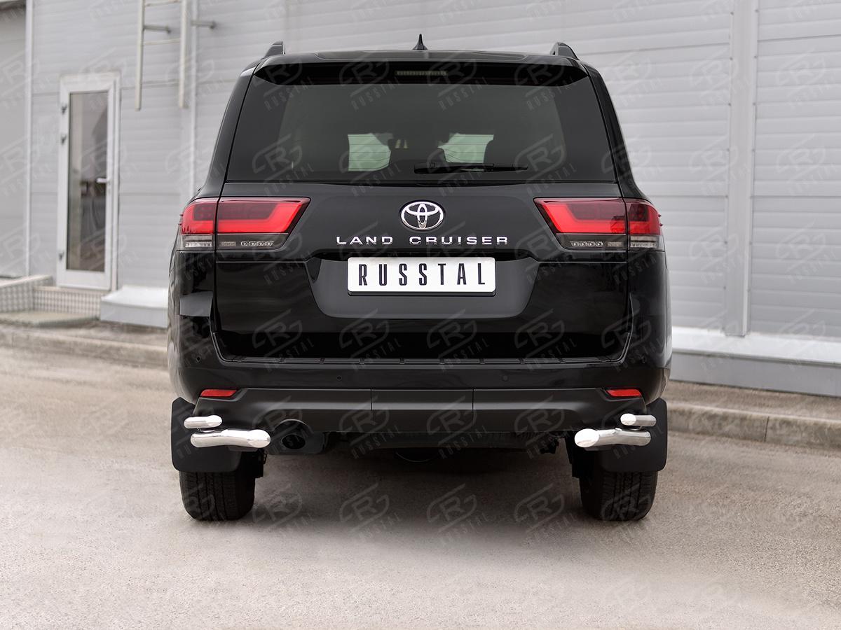 TOYOTA LAND CRUISER 300 2021 - Защита заднего бампера уголки d57 секции-d42 секции TLCZ-003793