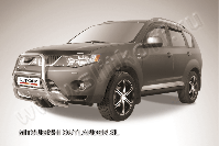 Кенгурятник d57 высокий Mitsubishi Outlander XL (2005-2009) Black Edition, Slitkoff, арт. MXL001BE