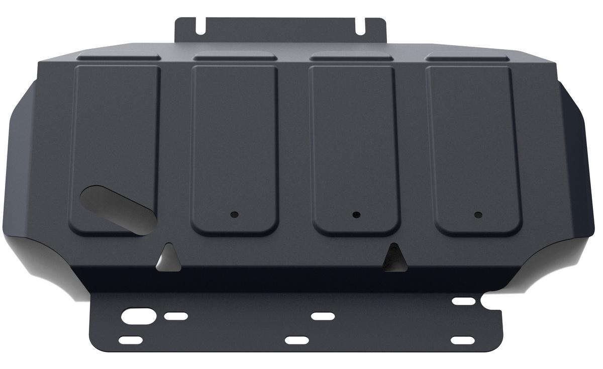 Защита картера АвтоБроня для Nissan Pathfinder R51 рестайлинг (V - 2.5D; 3.0D) 2010-2014, штампованная, сталь 1.8 мм, с крепежом, 111.04105.2