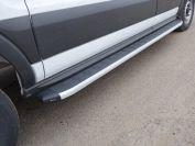 Порог алюминиевый с пластиковой накладкой 2220 мм (левый) для автомобиля Ford Transit FWD L2 2013- TCC Тюнинг арт. FORTRAN16-18AL
