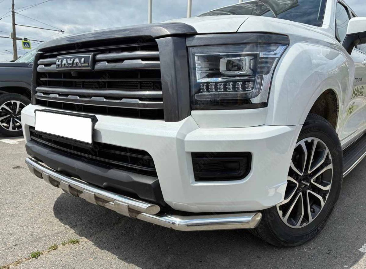 Защита передего бампера двойная с перемычками  для автомобиля Haval H5 2024 арт. HVH5.24.75