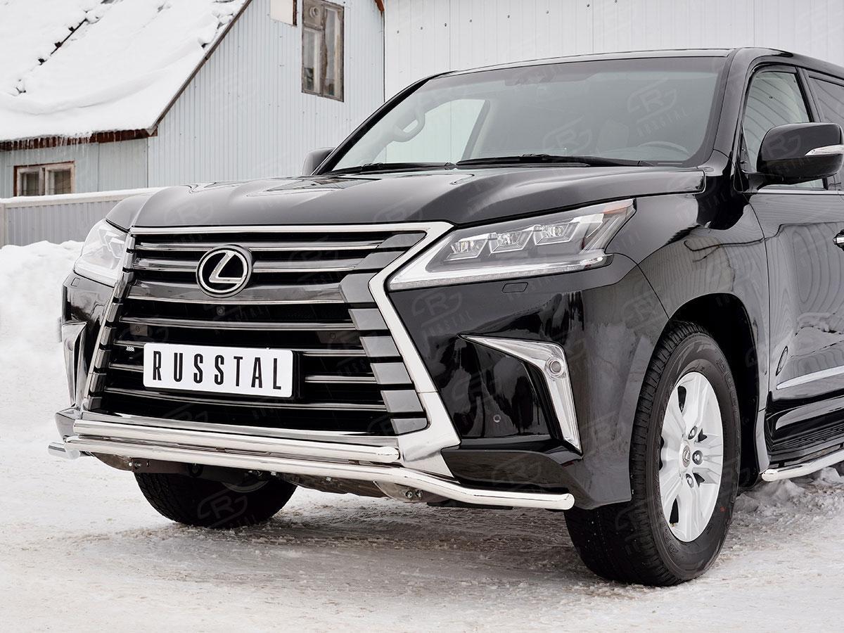 Защита переднего бампера d42 волна d42 Lexus LX570/LX450d 2015, Slitkoff LLX4Z-002518