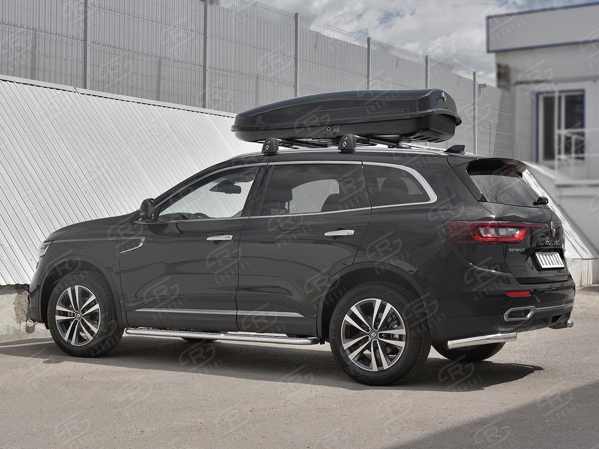 Защита заднего бампера уголки d57 секции RKZ-002979 для автомобиля RENAULT KOLEOS 2017-, Slitkoff