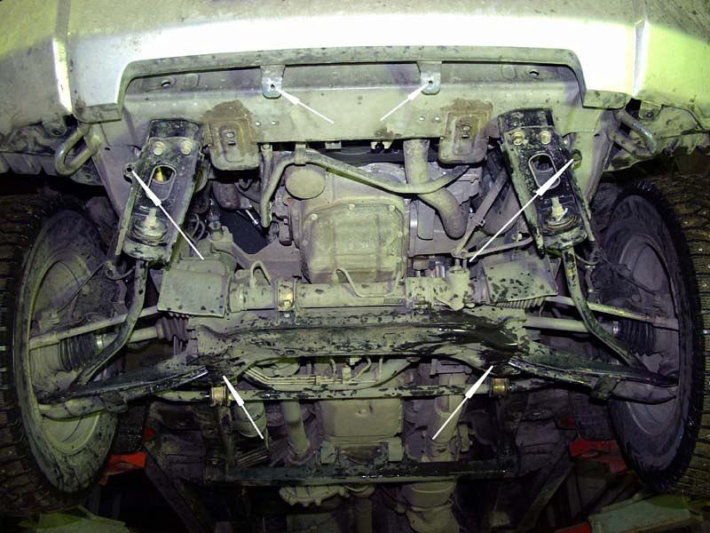 Защита картера и КПП для MITSUBISHI Pajero Pinin (iO) 1998 - 2007, V-1,8; 1,8 GDI; 2,0 GDI, Sheriff, сталь 2,0 мм, арт. 14.0560