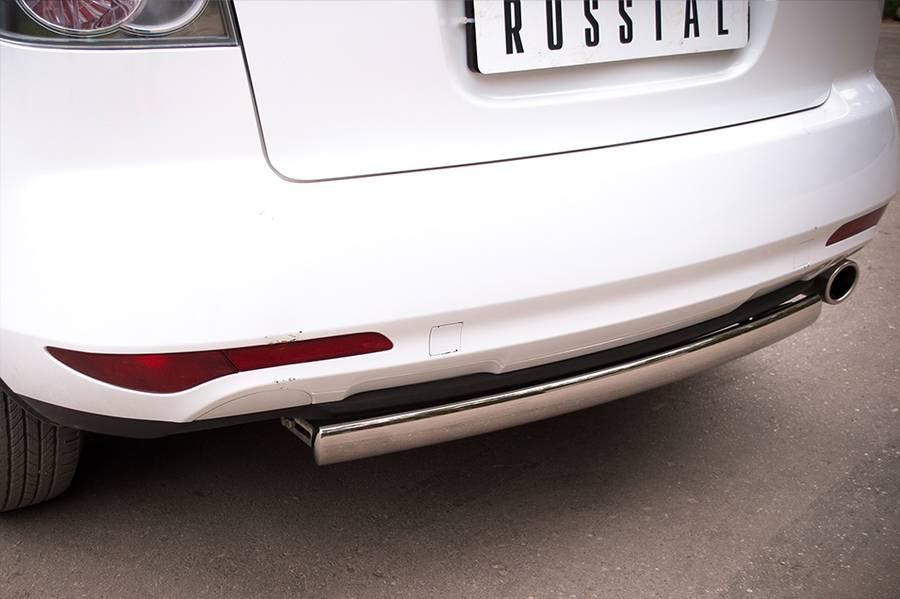 Защита заднего бампера d75x42 для Mazda CX-7 2010, Slitkoff MC7Z-000649