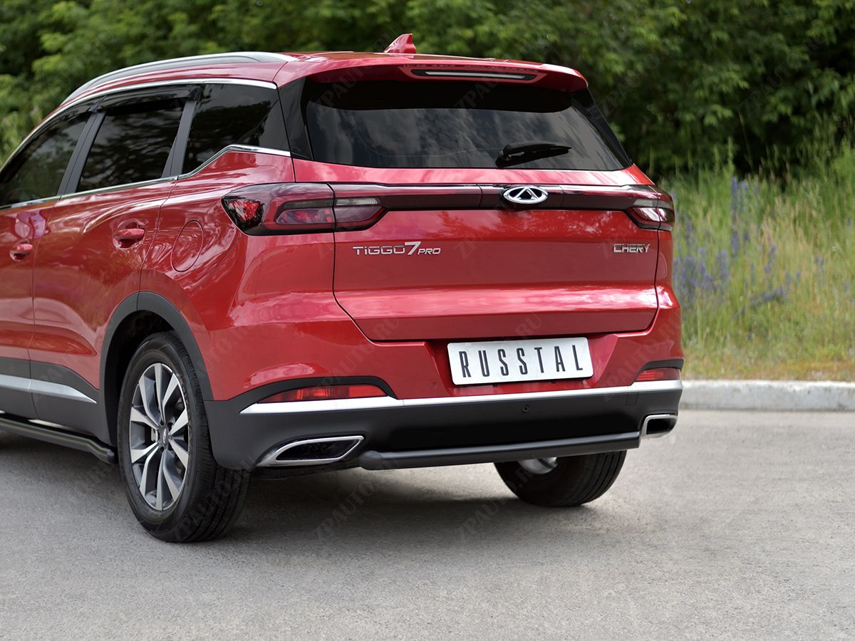 CHERY TIGGO 7 PRO 2020- Защита заднего бампера d57 дуга black CHT7Z-003877CH