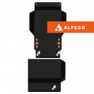 Защита  КПП и РК (2 части) Mitsubishi Delica D4 1993-2007 V-2,4 , ALFeco, сталь 2мм, арт. ALF1434st