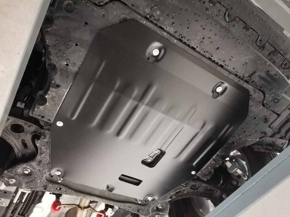 Защита  картера и КПП Geely Okavango 2023- V-2,0T AMT FWD , ALFeco, сталь 2мм, арт. ALF0829st