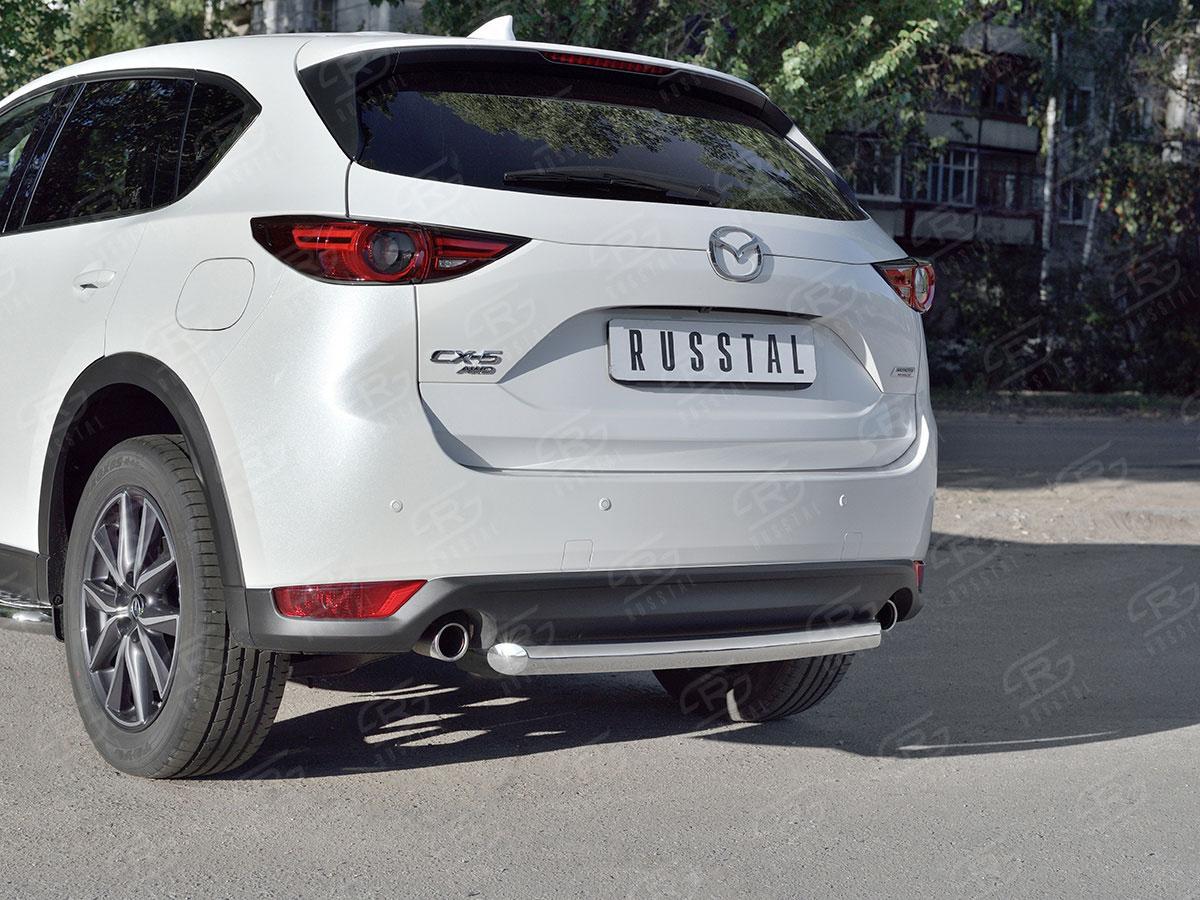 Защита заднего бампера d57 Mazda CX-5 2017, Русталь M5Z-002799, Slitkoff