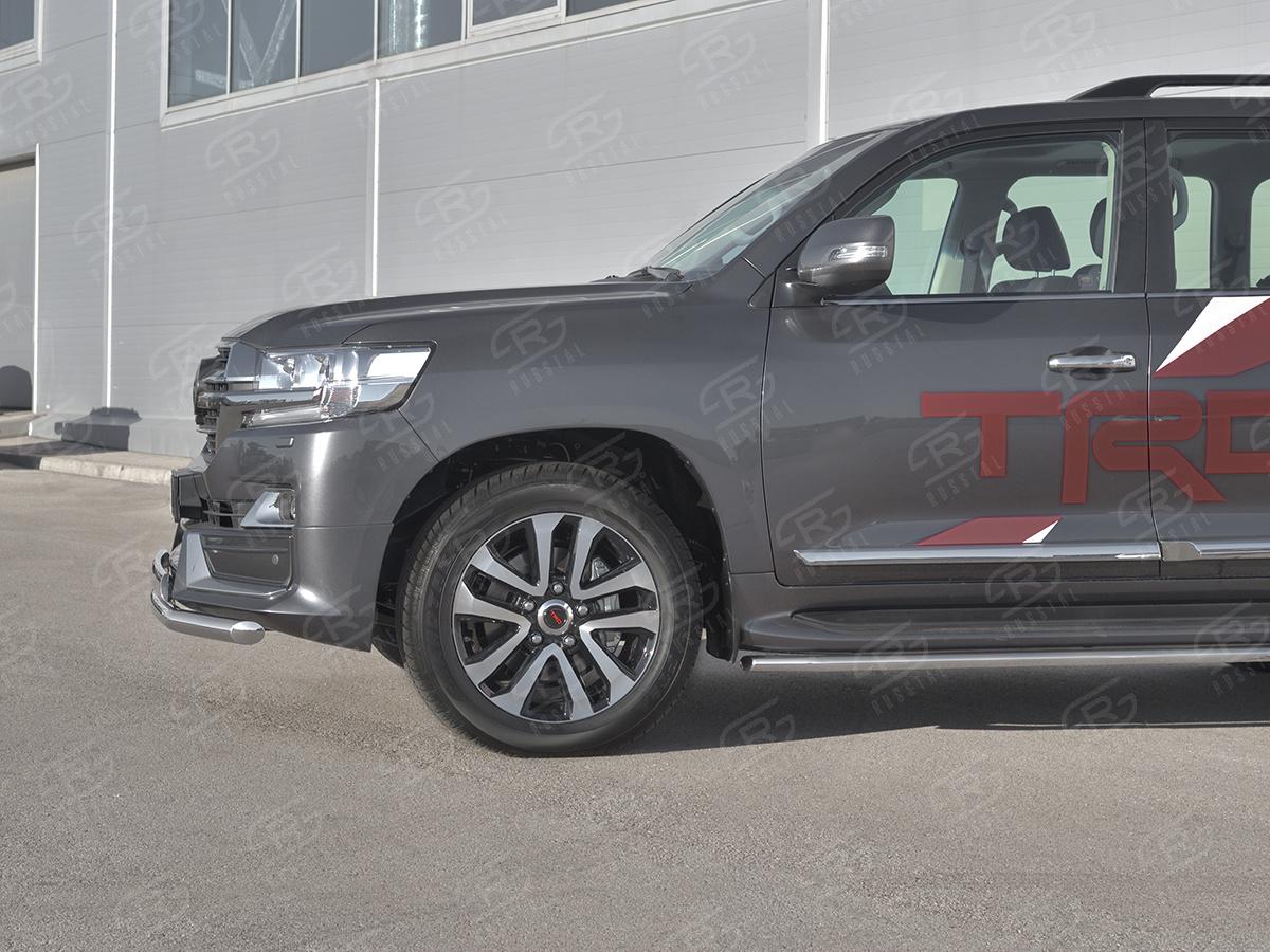 Защита переднего бампера d57 секции-d75х42 дуга для автомобиля Toyota Land Cruiser 200 TRD 2019 арт. TLCZ-003333, Slitkoff
