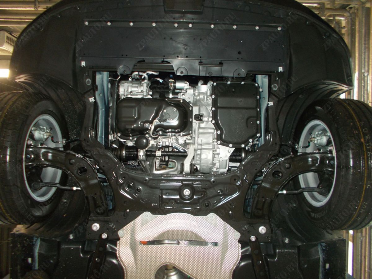 Защита картера и КПП для MAZDA CX-30  2021 -, V-2,0; Sheriff, алюминий 3 мм, арт. 12.4320