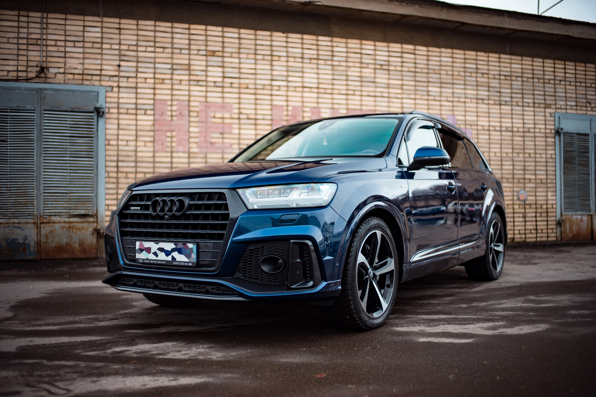 Облицовка переднего бампера в сборе для Audi Q7 S-line 2015-2020, MTR, арт. MTR-4M-150112