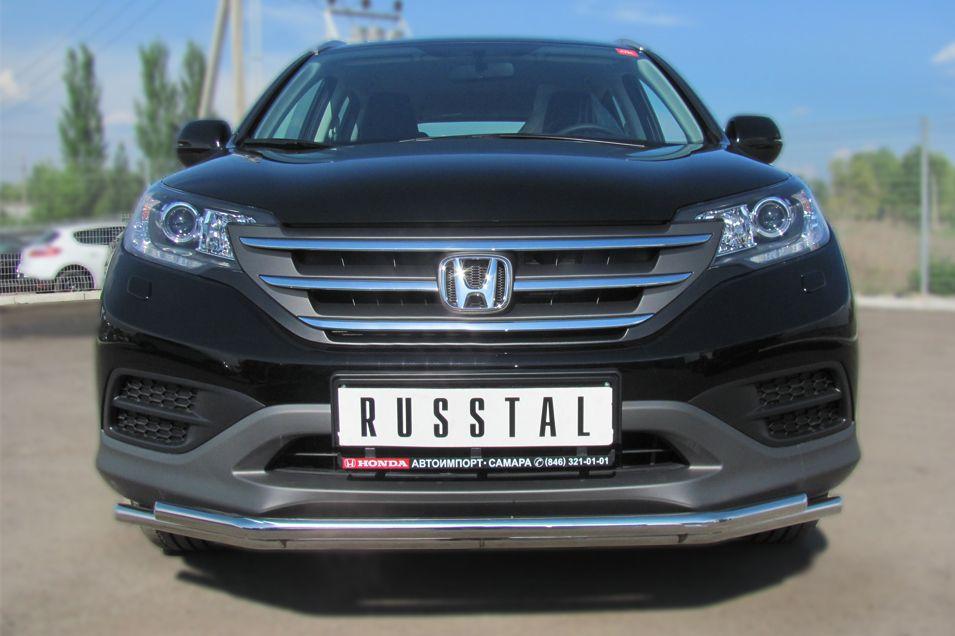 Защита переднего бампера d42/42 для Honda CR-V 2013, Slitkoff HVZ-001335