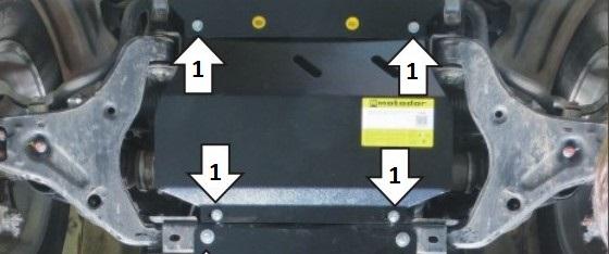 Защита АвтоСтандарт (Двигатель), 1,5 мм, Сталь для Mitsubishi L 200 2015-2018 арт. 51310