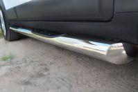 Пороги труба d76 с накладками вариант 1 для Chevrolet Captiva 2013, Руссталь CAPT-001748