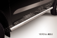 Защита порогов d76 труба Toyota Hilux (2004-2011) Black Edition, Slitkoff, арт. THL010BE