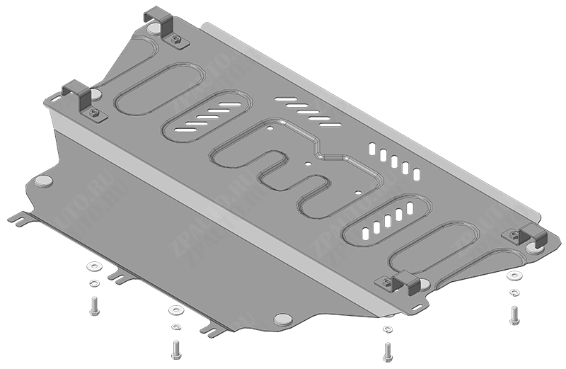 Защита стальная Мотодор (Двигатель, Коробка переключения передач), 2 мм, Сталь для Ford Kuga 2013-2019 арт. 70706