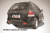 Уголки d57+d42 двойные черные Hyundai Santa-Fe Classic Таганрог (2000-2012) , Slitkoff, арт. HSFT014B