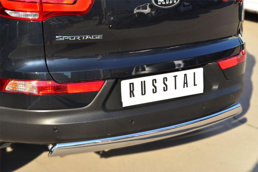 Защита заднего бампера d75х42 для KIA Sportage 2010-2015, Slitkoff KSGZ-001680