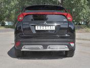 Защита заднего бампера d57 дуга-d42х2 дуга для автомобиля Mitsubishi ECLIPSE CROSS 2018, Slitkoff MEZ-003051